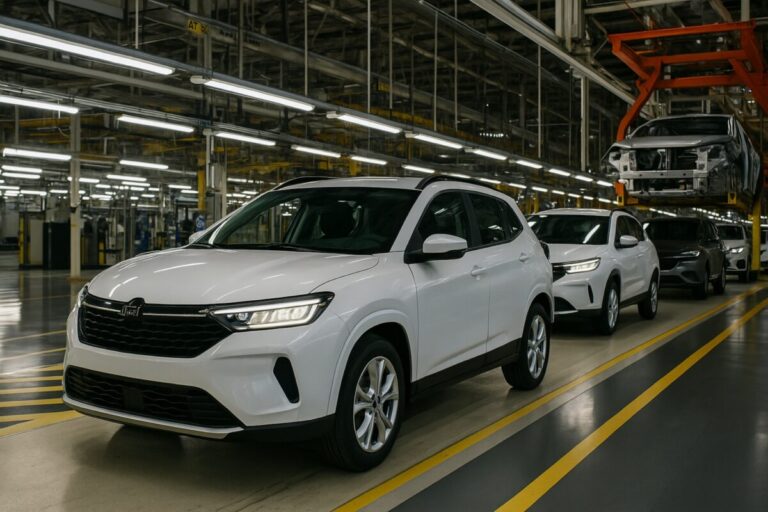 Línea de producción de autos híbridos en Argentina dentro de la planta de Stellantis en El Palomar