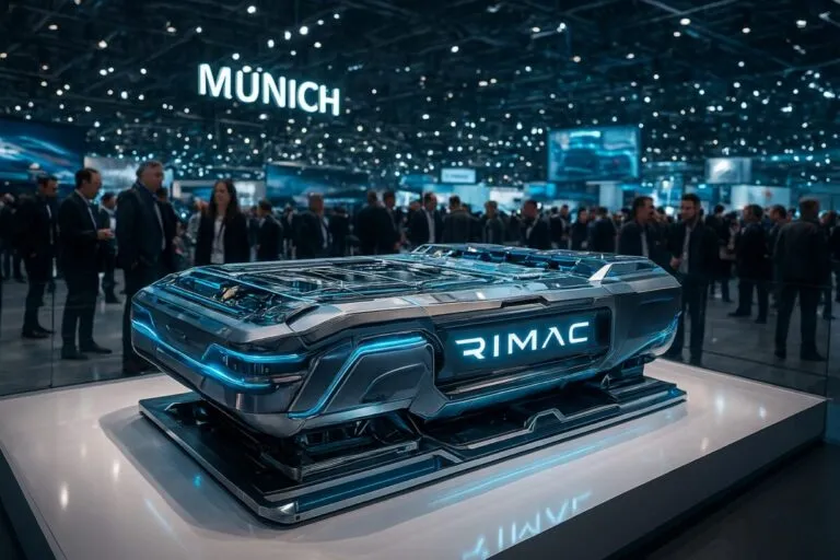 Batería Rimac ligera y eficiente presentada en Múnich para impulsar la movilidad eléctrica europea