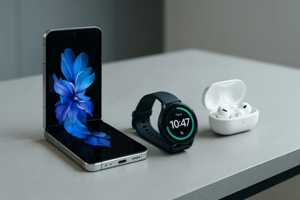 Smartphones y gadgets innovadores en México con diseños plegables y relojes inteligentes de última generación