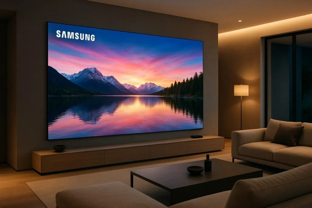 Televisor Samsung microLED de 114 pulgadas en México con diseño premium y experiencia visual revolucionaria