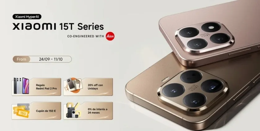 Smartphone Xiaomi 15T en México con diseño premium, óptica Leica y procesador Snapdragon 8 Gen 4 en entorno tecnológico moderno