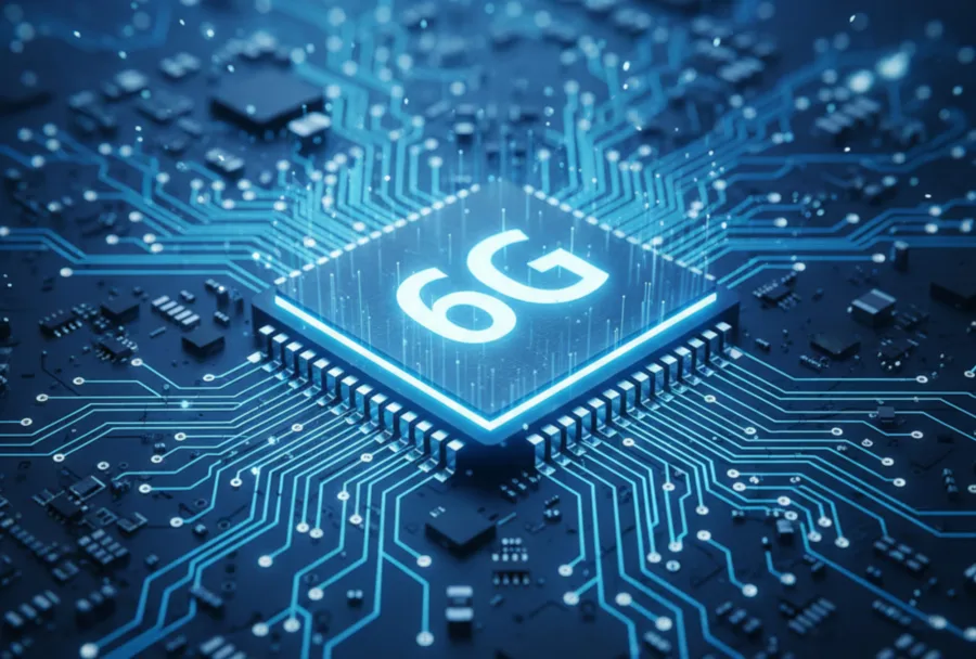 Ciudad inteligente con infraestructura 6G y conectividad avanzada de alta velocidad