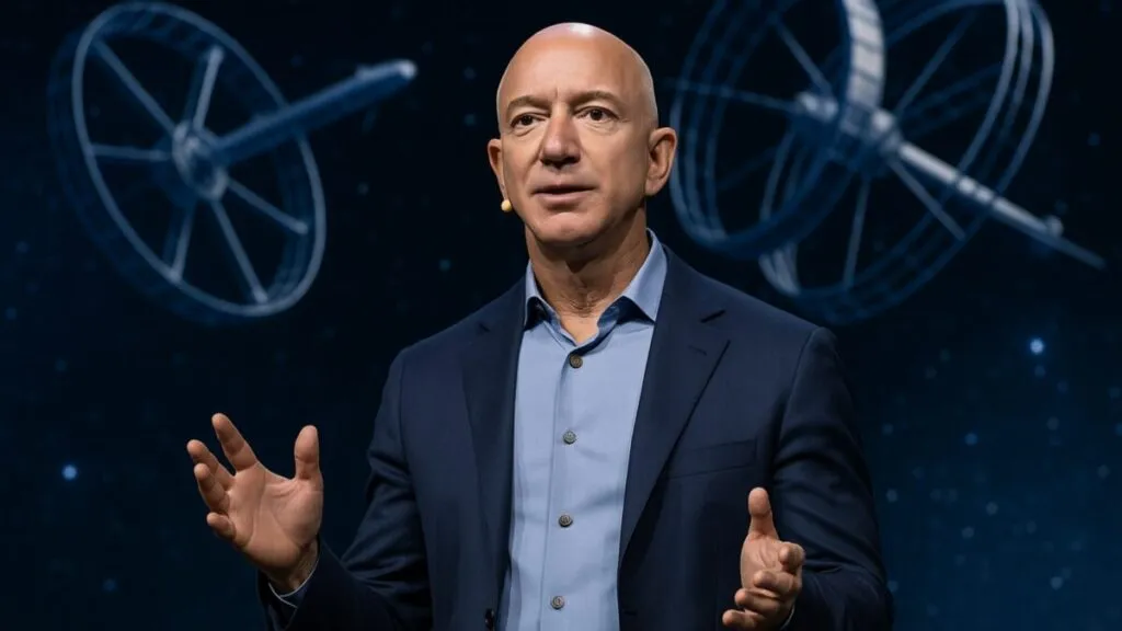 Jeff Bezos predice que millones vivirán en el espacio con ayuda de inteligencia artificial y robots.