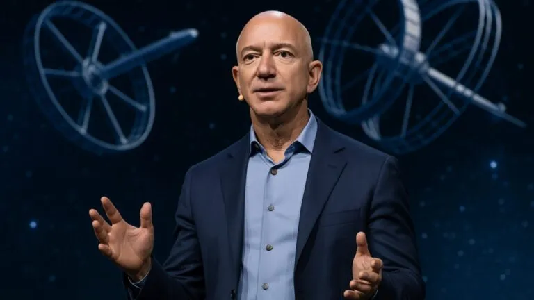 Jeff Bezos predice que millones vivirán en el espacio con ayuda de inteligencia artificial y robots.