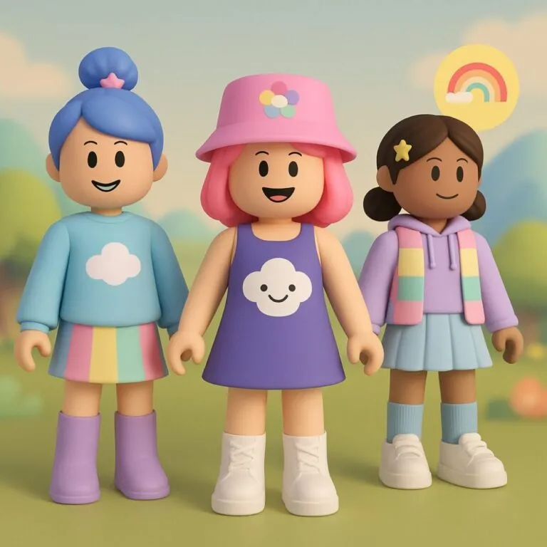 representación de moda virtual inspirada en serie infantil dentro de Roblox