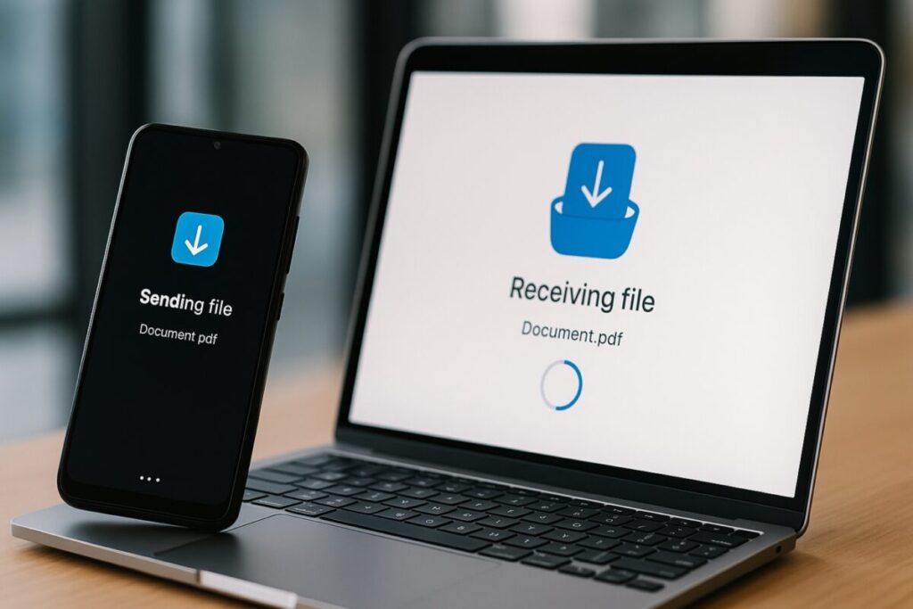 Personas usando dispositivos Android para compartir archivos sin apps adicionales, gracias a Quick Share