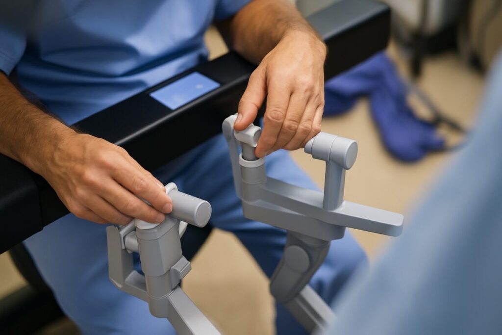 Imagen ilustrativa de cirugía robótica de riñón a distancia realizada entre Alemania y España