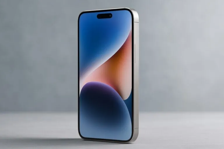 Render del iPhone sin botones físicos de Apple con cuerpo de titanio y diseño futurista