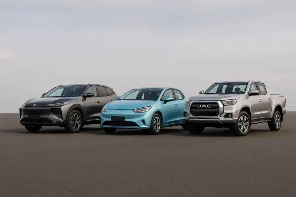 Imagen de SUV híbrido, hatch eléctrico y pick-up de JAC Motors lanzados en Argentina en agosto de 2025