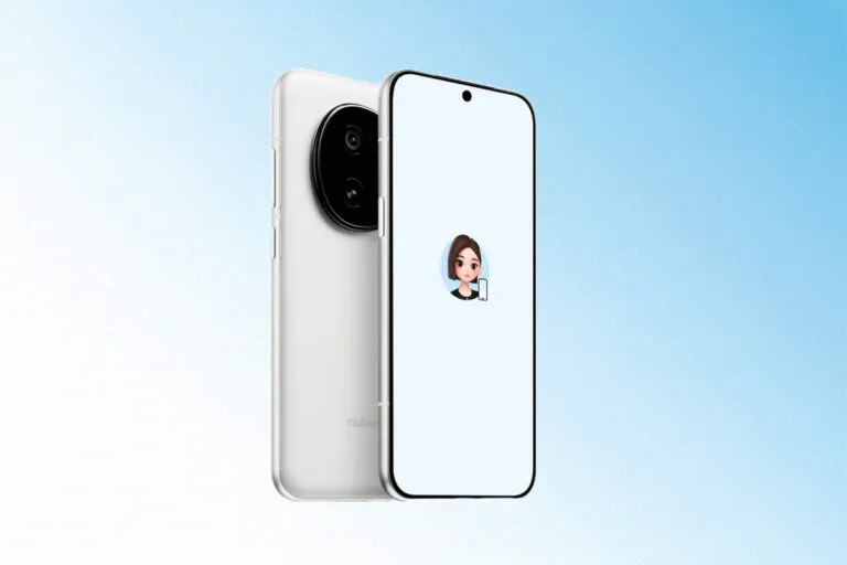 smartphone Nubia M153 con diseño moderno ilustrando un móvil con agente de IA integrado para tareas por voz