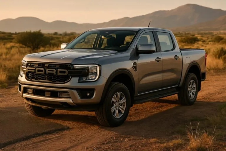 Ford Ranger XLT V6 en un entorno todoterreno en Argentina, destacando diseño, tracción y tecnología
