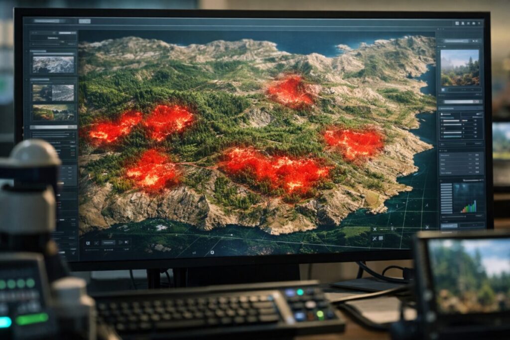 Mapa predictivo generado con inteligencia artificial para prevenir incendios forestales en España