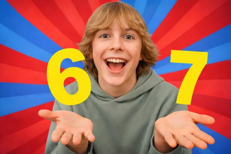 Imagen con jóvenes usando el gesto de six seven en redes sociales, popular entre la generación Z