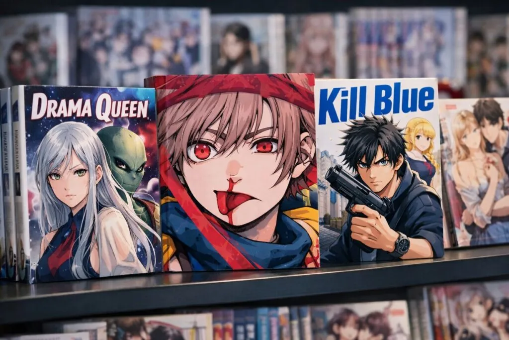 Portada de varios tomos manga representando los lanzamientos Ivrea del 26 de febrero en librerías españolas