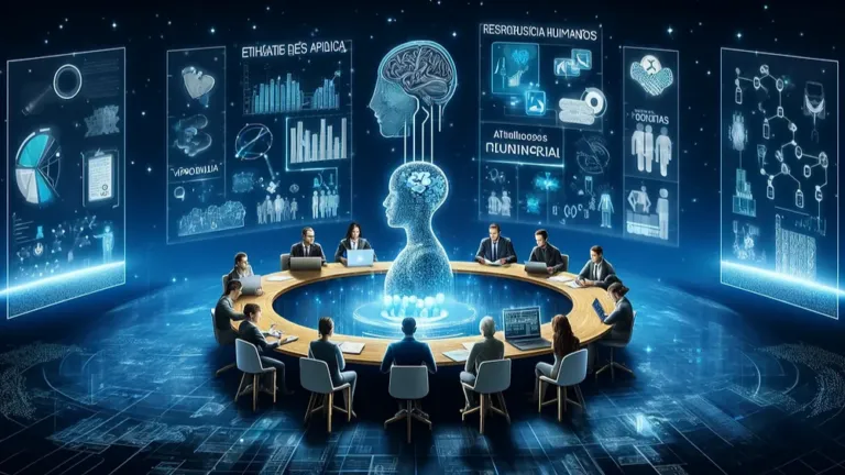 Visual editorial sobre tendencias tecnológicas 2026 con inteligencia artificial, nube híbrida y seguridad Zero Trust en entorno empresarial