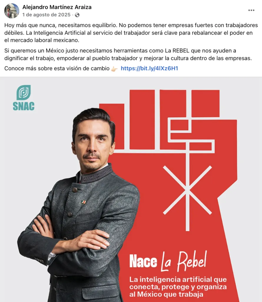 La REBEL, plataforma de Alejandro Martínez Araiza.