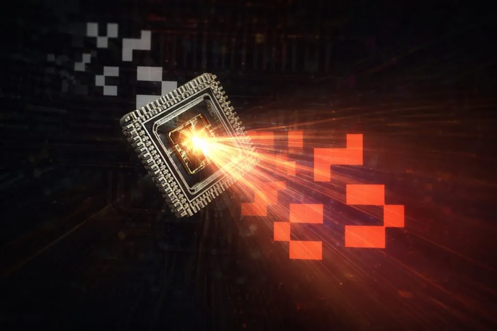 Fotodetector ultrarrápido detectando luz con tecnología de nanocubos y metasuperficie