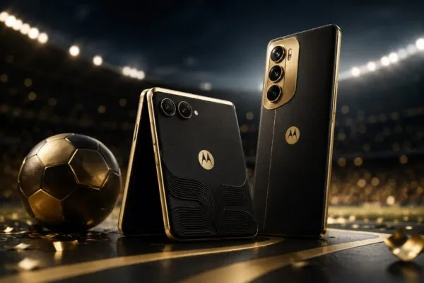 Motorola FIFA World Cup 26 Collection con acabados dorados y diseño inspirado en futbol