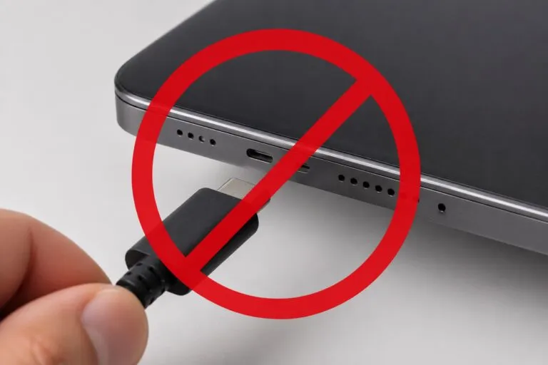 USB-C reversible con diferencias por calidad del cable y estado del puerto