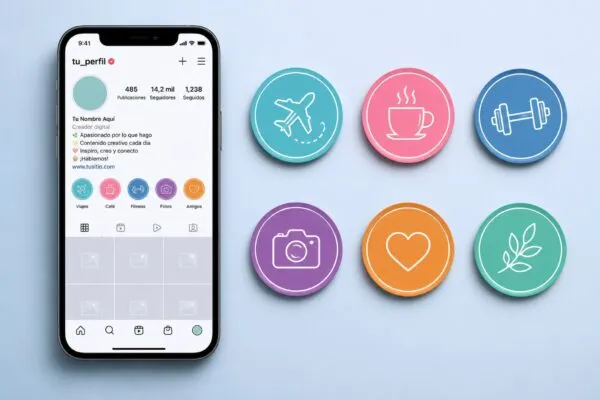 Bio de Instagram con letras bonitas, emojis y estructura clara para destacar un perfil en la red social.