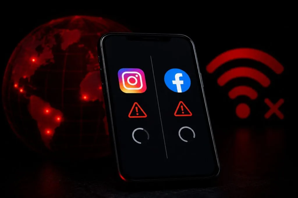 Caída mundial de Instagram y Facebook con errores de acceso y navegación para millones de usuarios