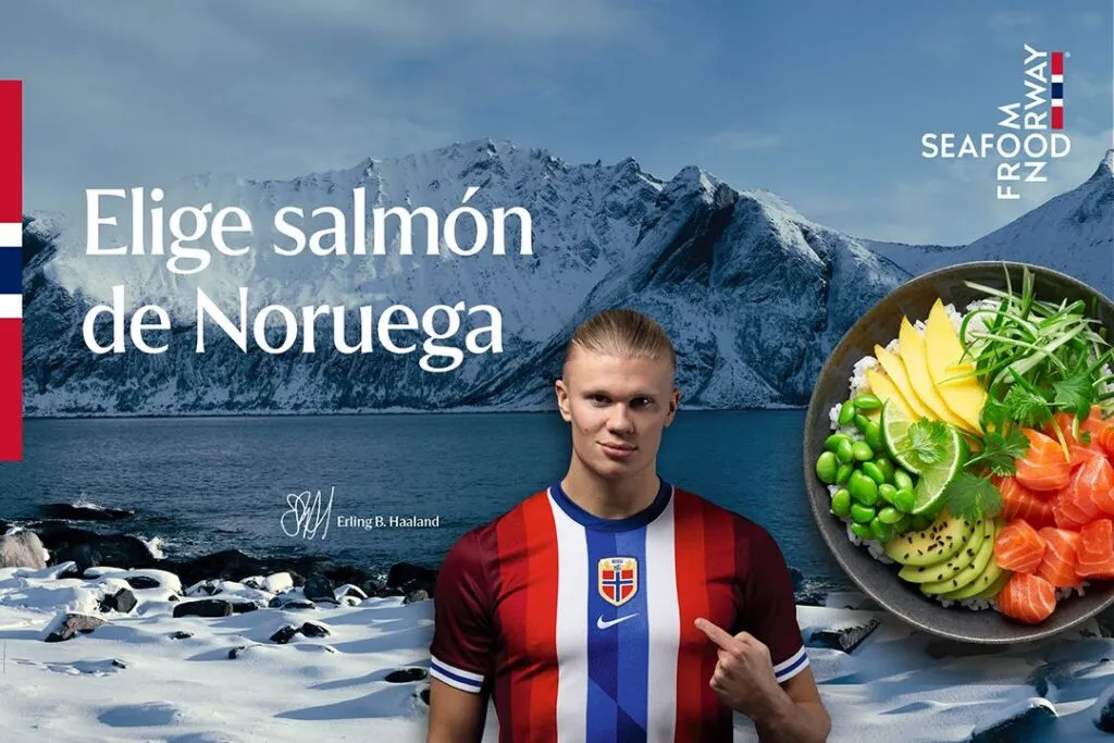 Atleta noruego consumiendo salmón y alimentos saludables como parte de una dieta de alto rendimiento