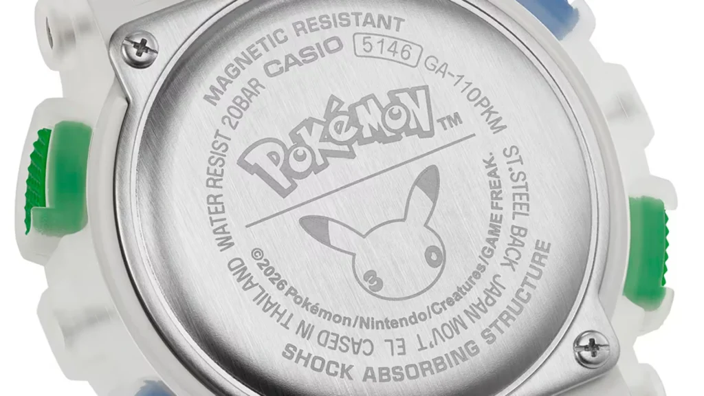 Reloj G-SHOCK Pokémon de edición limitada inspirado en los videojuegos originales y diseñado para celebrar el 30 aniversario.