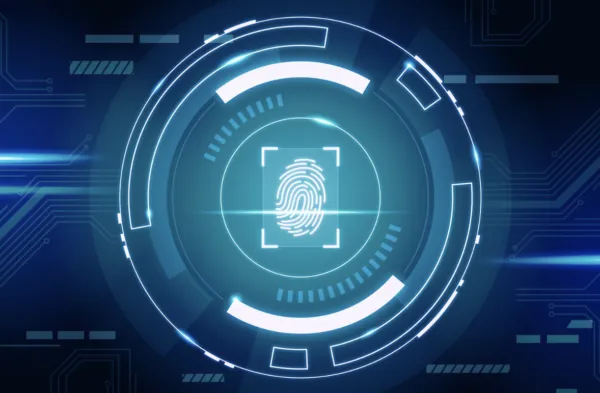 Representación de tecnología biométrica basada en IA desarrollada para autenticación y control de accesos por Seguritech.