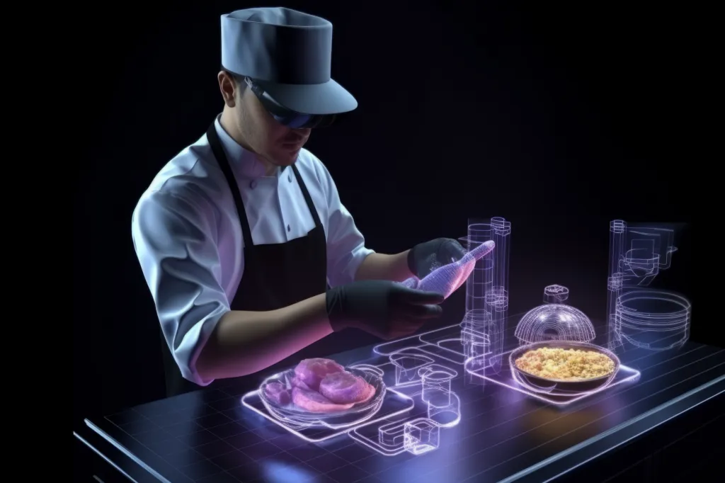 Representación tecnológica sobre IA, análisis de datos y automatización aplicada a la industria alimentaria, conforme a la visión de Jack Landsmanas.