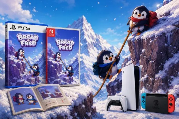 Bread & Fred edición física para PS5 y Nintendo Switch con manual impreso y lanzamiento en diciembre de 2026.