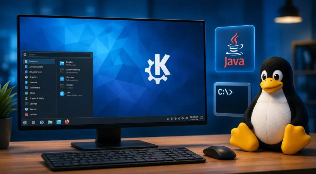 KDE Linux mejora la compatibilidad con Java y aplicaciones DOS en sistemas modernos de código abierto