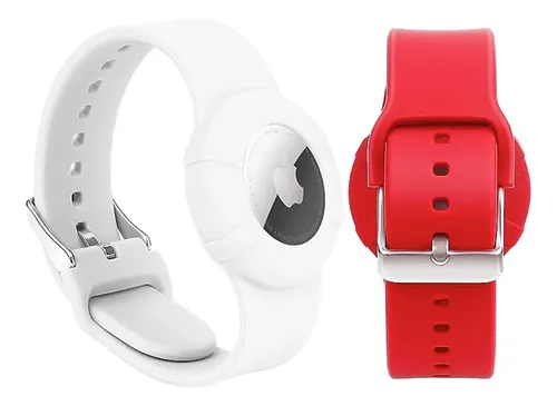 AirTag colocado en una mochila infantil como herramienta de localización mediante la red Buscar de Apple.