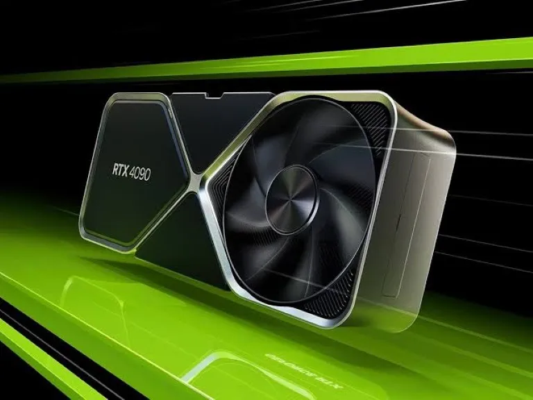 Tarjeta gráfica de alto rendimiento que representa el descubrimiento de nuevas capacidades de procesamiento de inteligencia artificial en modelos Nvidia GeForce.